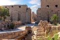 Famous Sphinx alley in front of the Karnak Temple entrance, Luxor, Egypt