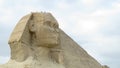 The famous Sphinx with great pyramids in Giza valley, Cairo, Egypt