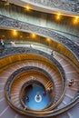 The famous spiral staircase with beautiful rails in Vatican Muse