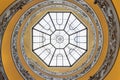 Famous spiral staircase at Vatican Museum. Interior. From Above. Italy Royalty Free Stock Photo