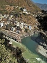 The Indian Place known as Devprayag or sangam of Bhagirathi and Alaknanda river