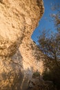 Rocl climbing cliff in sardinia Royalty Free Stock Photo