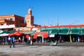 At the famous square Djema el Fnaa in Marrakesh Royalty Free Stock Photo