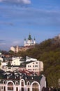 Famous Andreevsky Uzviz street in Kiev, Ukraine