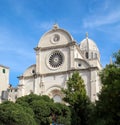 Famous St. Jacob cathedral in the city of Sibenik Royalty Free Stock Photo