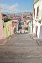 The famous staircase of Padre Pico street, in Santiago de Cuba, Cuba