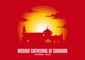 Mosque-Cathedral of Cordoba in Spain silhouette. Royalty Free Stock Photo