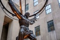 The famous statue of Atlas in New York City Royalty Free Stock Photo