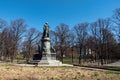 Famous statue of botanist Carl Linne Linnemonumentet in Humlegarden, Stockholm Royalty Free Stock Photo