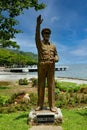 Famous statue of General Douglas Macarthur at Lorca Dock, Phhilippines Royalty Free Stock Photo