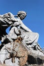 Famous statue in Lyon city Royalty Free Stock Photo