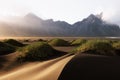 Famous Stokksnes mountains on Vestrahorn cape