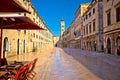 Famous Stradun street in Dubrovnik landmarks view