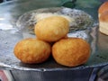 Famous street food in India small cutlet aloo tikki in Hindi language