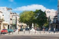 Famous street in Old Havana with vintage cars