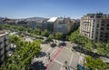 Famous street of Passeig de Gracia in Barcelona, Spain Royalty Free Stock Photo