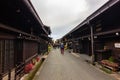 Famous streets of Sanmachi Suji in Takayama Japan