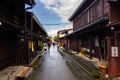 Famous streets of Sanmachi Suji in Takayama Japan
