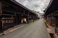 Famous streets of Sanmachi Suji in Takayama Japan