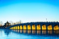 The famous Summer Palace 17 Arch Bridge Royalty Free Stock Photo