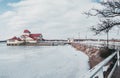 Famous summer restaurant at the end of the pier in Tammisaari Finland