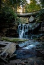 The famous swirl at Elakala Falls in Blackwater Falls State Park in Davis, West Virginia Royalty Free Stock Photo