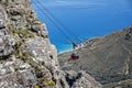 Cape town table mountain cable car summit Royalty Free Stock Photo