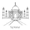 Taj Mahal drawing sketch