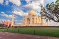 Famous Taj Mahal in India, beautiful view