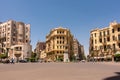 Famous Talaat Harb Square in downtown Egypt Royalty Free Stock Photo