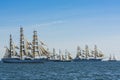 Famous tallships during race start Royalty Free Stock Photo