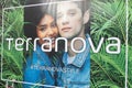 Terranova logo sign banner of street shop Royalty Free Stock Photo