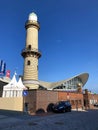 Famous Teepott restuarant and lighthouse, Warnemunde, near Rostock