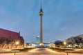 The famous Television Tower at the Alexanderplatz in Berlin