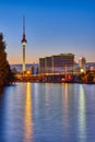 The famous Television Tower and the river Spree