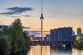 The famous Television Tower and the river Spree