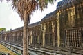 The famous temple of Angkor. The ancient long gallery is well preserved.