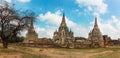 Famous temple area Wat Phra Si Sanphet, Former capital of Thailand in Ayutthaya Royalty Free Stock Photo