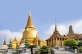 Temple Phra Sri Ratana Chedi covered with foil gold in the inner