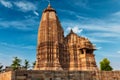 Famous temples of Khajuraho with sculptures, India