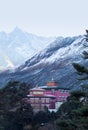 Famous Tengboche Buddhist monastery in Sagarmatha National Park Royalty Free Stock Photo