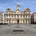 The famous Terreaux square in Lyon city Royalty Free Stock Photo