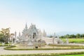 Famous Thailand temple or grand white temple Call Wat Rong Khun,at Chiang Rai, Thailand