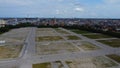 Famous Theresienwiese in Munich - the grounds of the Original Oktoberfest - aerial view