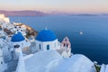 Idyllic view on traditional architecture of Santorini Royalty Free Stock Photo