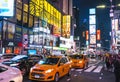 New york,usa,09-03-17: famous,Time squre at night with crowds