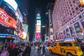 New york,usa,09-03-17: famous,Time squre at night with crowds