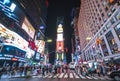 New york,usa,09-03-17: famous,Time squre at night with crowds