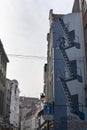 Famous Tintin cartoon graffiti wall street art on brusselas building