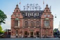 Famous Tivoli building facade in Copenhagen, Denmark